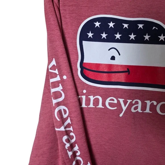 Vineyard Vines Performance Tee Mens M Lobster Reef Heather Flag Whale 1V015010 - Picture 4 of 13